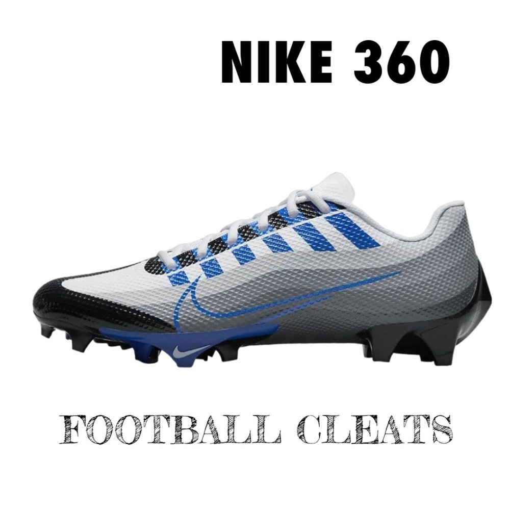 Nike Vapor Edge Speed 360 Football Cleats Black Game Royal SIZE 8